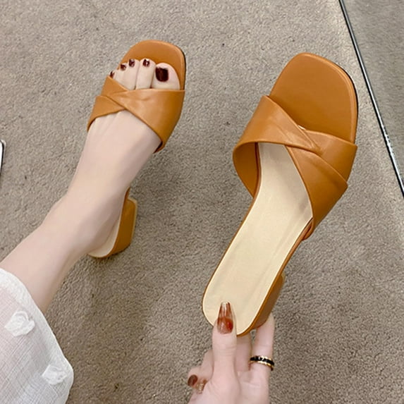 Fasiaou 4 Counts Women's Mesh Slide Sandals Comfortable Open Toe Flat Casual Shoes for Women Breathable Indoor Outdoor House Slippers Summer Beach Walking Sandals