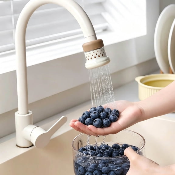 Fasiaou 5-Stage Faucet Water Filter Purifier, High Pressure Aerator for Clean Safe Drinking Water, Kitchen Sink Tap Mount Filtration System, Home Travel Essential Water Purifier Filter