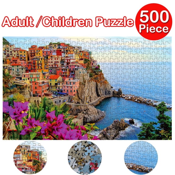 Fasiaou 500 Piece Adult Puzzle Game with Large Finished Size for Family Entertainment Skill Development and Personalized Gift,As Show