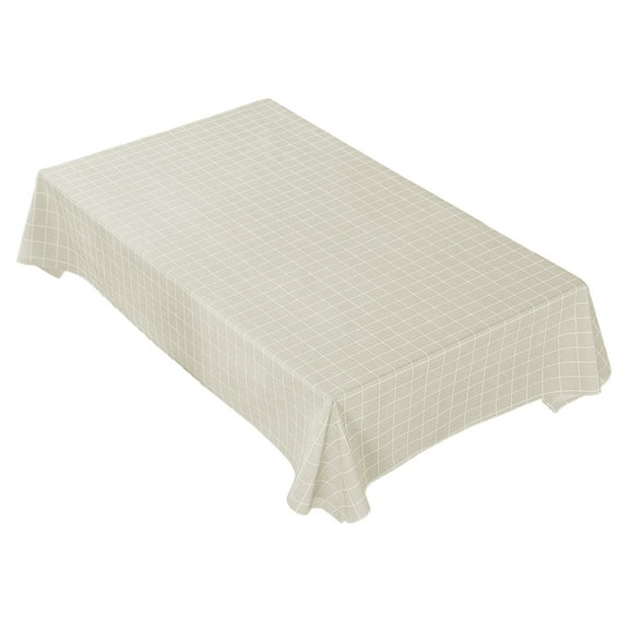 Fasiaou 54x71 Inch Square Plastic Waterproof Oil-Proof Checkered Tablecloth, Wipeable for Catering Camping Picnic Outdoor Dining, Multiple Colors Easy Clean for Daily Use,Gray