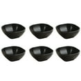 thumbnail image 1 of Fasiaou 6Pcs Square Wheat Straw Plates Deep Dinner Dishes 4 Inches Unbreakable Tableware for Noodle Rice Fruit Cereal Dessert Salad, Dishwasher Microwave Safe Dinnerware(Black), 1 of 6