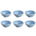 thumbnail image 1 of Fasiaou 6Pcs Square Wheat Straw Plates Deep Dinner Dishes 4 Inches Unbreakable Tableware for Noodle Rice Fruit Cereal Dessert Salad, Dishwasher Microwave Safe Dinnerware(Blue), 1 of 6