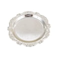 thumbnail image 1 of Fasiaou 8 Inch Silvery Metal Embossed Tray for Dessert Snacks, Versatile Jewelry Holder Vanity Organizer Decorative Catchall for Home Kitchen,C, 1 of 6
