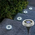 thumbnail image 1 of Fasiaou 8LED Solar Garden Lights Outdoor Waterproof Sidewalk Disk Bright In-Ground Landscape Lighting for Lawn Patio Pathway Yard Steps Deck Walkway (White) Mothers Day Gifts for Mom, 1 of 9