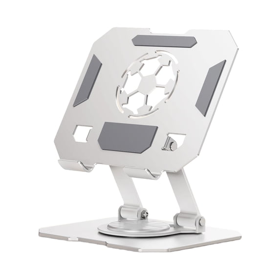 Fasiaou Adjustable Rotating Tablet Stand for Desk with Foldable Portable Design Compatible with Various Phone Holders,White