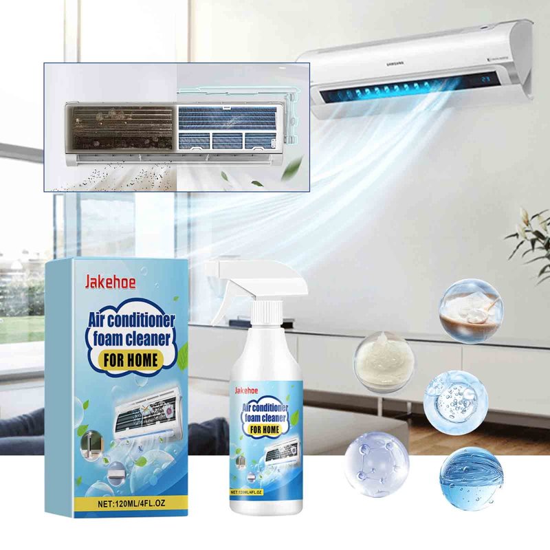 Fasiaou Air Conditioner Cleaner Spray Professional Cleaning for Ducts, Filters & Vents Odor Neutralizer for Home & Car AC Systems 120 ml Spray Bottle
