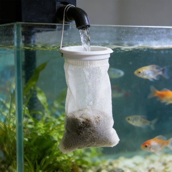 Fasiaou Aquarium Filter Bags Polyester Media for Water Filtration Multi-Size Fluffys Filter Bags Fish Tank and Pond Filter Replacement Bio-Filter Media Support Base