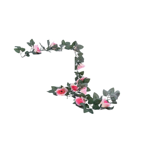 Fasiaou Artificial Rose Vine Fake Flower Garland Fake Silk Rose Hanging Vine for Wedding Party Background Arch Garden Background Decoration,Rose Gold
