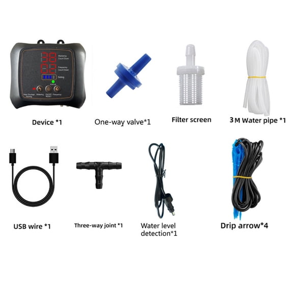 Fasiaou Automatic Drip Irrigation System, Plant Self Watering Devices for Vacation,Auto Plant Waterer,Drip Irrigation Timer for Potted Plants Indoor Garden Greenhouse,B