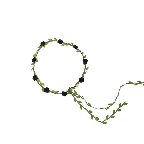 Fasiaou Beach Simulation Rose Flower Mori Headband Wreath Photo Props/House/Fathers Day Gifts