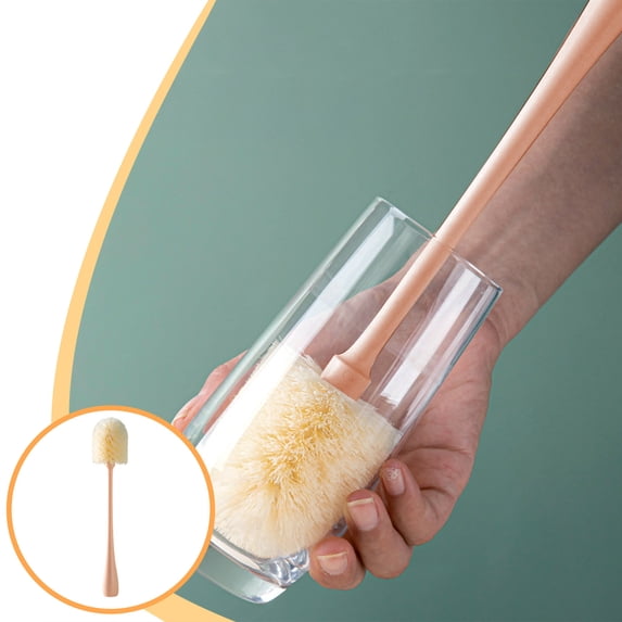 Fasiaou Bottle Brush Long Handle Cup Cleaner Brush,Soft Bottle Scrubber Portable Sponge Cleaning Brush, for Cups Wine Glasses Water Bottles Baby Bottles and Vacuum Flasks(1 PCS)