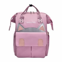Fasiaou Cat-patterned Diaper Bag Backpack, Large Capacity Waterproof Travel Backpack Nappy Bags, Multifunctional and Stylish Baby Bag for Mom and Dad