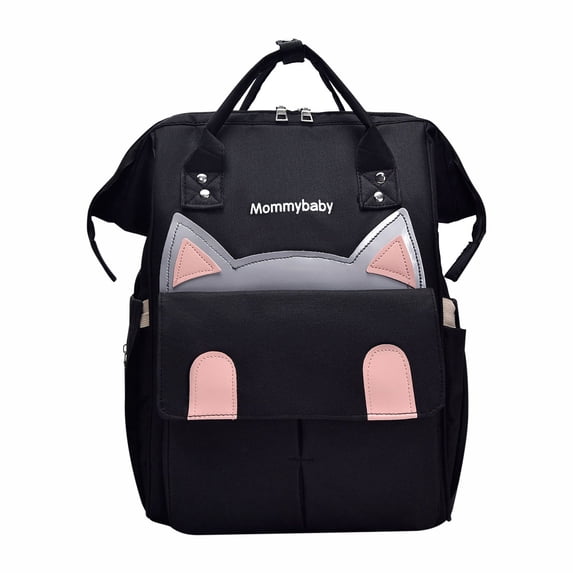 Fasiaou Cat-patterned Diaper Bag Backpack, Multi-Function Large Capacity Waterproof Travel Backpack Nappy Bags, Gifts for Dad, Mom