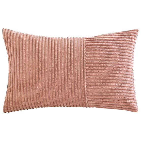 Fasiaou Corduroy Splicing Pillowcase With Modern Style Living Room Sofa Cushion Border Solid Color Waist Pillow Cushion Mothers Day Gifts for Mom