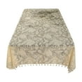 thumbnail image 1 of Fasiaou Crochet Tablecloth with Tassels Boho Embroidered Lace Tablecloth Rectangular Linen Floral Design Table Covers for Party Birthday Dinning Table Cloth,Beige,M, 1 of 6