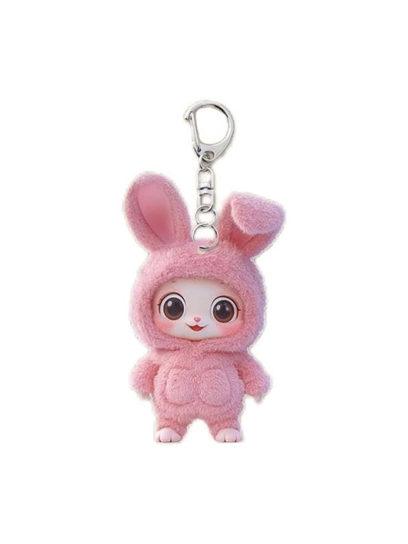 Cute Keychain Kawaii Bunny Anime Keychains for Kids Backpack Charms Key Chain Accessory Friend Gift for Women Girl