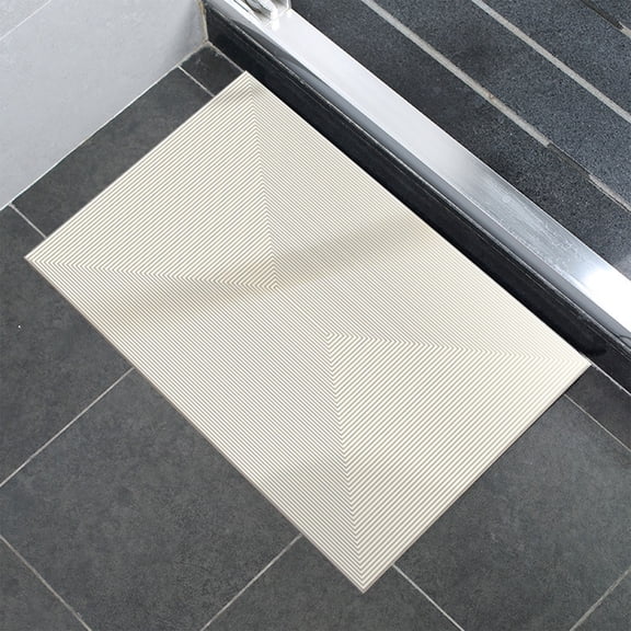 Fasiaou Diatom Mud Floor Mat Diatomaceous Earth Bath Mat Diatomite Stone Bath Mat Large Fast Water Drying Diatom Mud Foot Pad Quick Water Absorption And Non Slip Foot Mat (Beige)