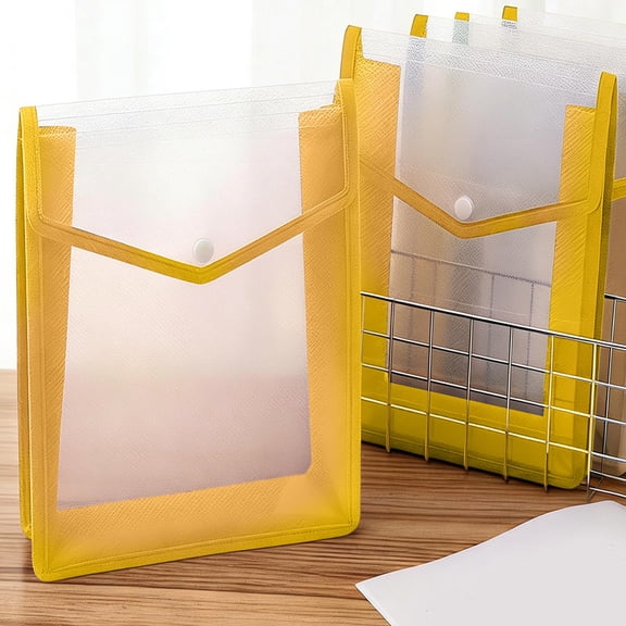 Fasiaou Document Organizer Pouch Waterproof Large Capacity A4 File Folder for Office Supplies Storage and Organization with Snap Closure