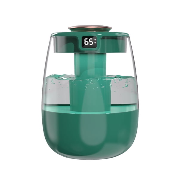 Fasiaou Double Spray Air Humidifier for Bedroom, 2.2L Quiet Cool Mist Humidifier for Plants Dorm Room Office Home Car Personal Humidificador with Digital Display 3 Mist Modes & Night Light(Green)
