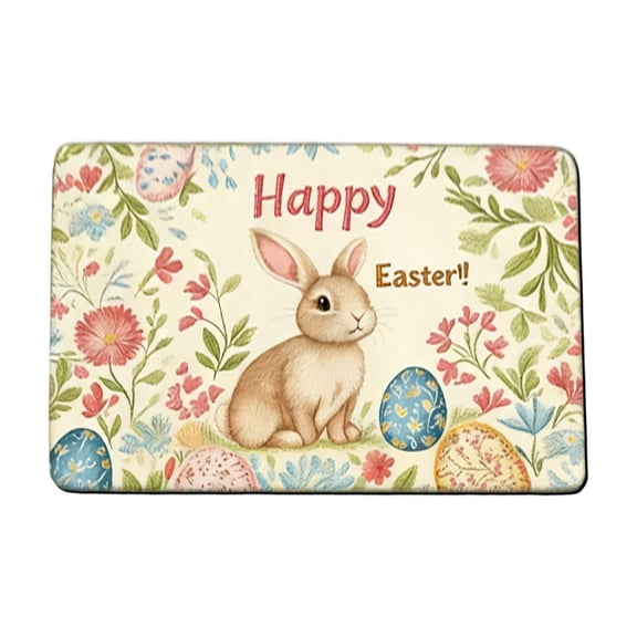 Fasiaou Easter Day Carpet Entrance Door Mat 15.7x23.6 Inch, Absorbent Non-Slip Foot Mat for Household, Bathroom & Dirt Proof Floor,D