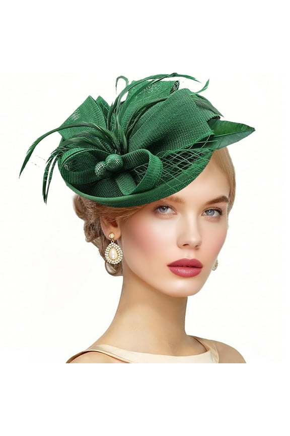 Elegant Tea Party Hats for Women Wide Brim Floral Lace Vintage Sun Hat Summer Garden Party Wedding Church Derby Kentucky Accessories Adjustable Headband