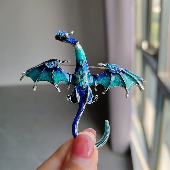 Fasiaou Enamel Dragon Brooch-European And American Fashion Studded -brooch-brooch- Versatile Studded Diamond Accessories For Women/house/A Gift