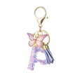 thumbnail image 1 of Fasiaou Fashion Alphabet Initial Letter Keychain Tassel Butterfly Pendant Key Ring for Purse Handbags Women Girl, 1 of 5