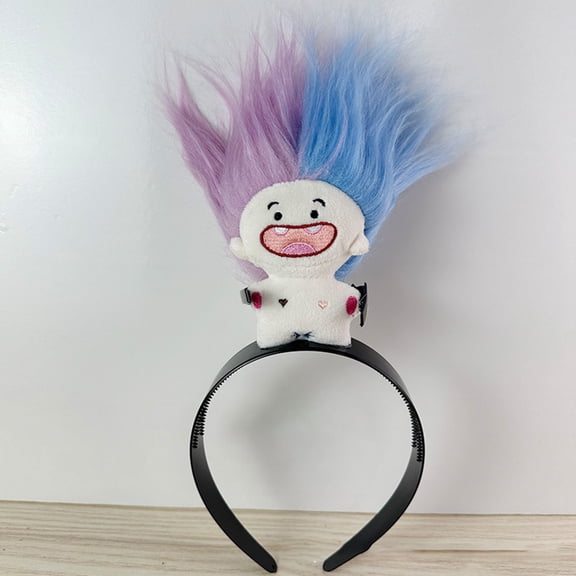 Fasiaou Head Funny Doll Doll Decorative Hairband Clip Clip Bangs Face Wash Hair Accessories Hair Headband/house/A Gift