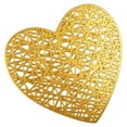 thumbnail image 1 of Fasiaou Heart-Shaped Placemats, Pink Valentine's Day Placemats Waterproof Dining Table Mats Decor for Party Kitchen Dining,Gold, 1 of 6