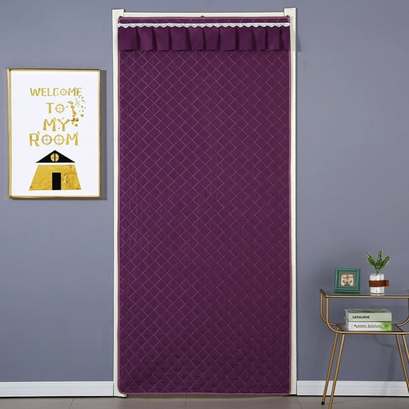 Fasiaou Heavy Duty Magnetic Thermal Insulated Door Curtain, Oxford Cloth-Thicken Polyester Fiber Fill, Fits Door Size 31x80inch, Self Sealing Screen Door, Temporary Door Window Insulation for Winter