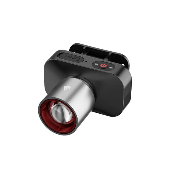 Fasiaou Induction Headlight with Telescopic Zoom and Side Lights, USB Rechargeable 800mAh Headlamp for Outdoor Fishing Camping, 3 Modes,as show