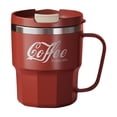 thumbnail image 1 of Fasiaou Insulated Coffee Mug with Lid, Stainless Steel Coffee Cup, Double Wall Vacuum Coffee Tumbler with Handle, Premium Thermal Travel Coffee Mug,Red, 1 of 9