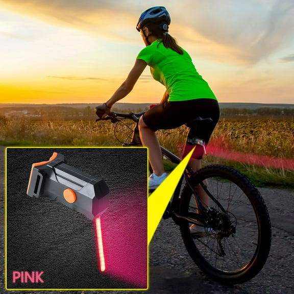 Fasiaou LED Bike Tail Lights Rechargeable for Night Riding Flash Lights Red Night Light Rear Bike Wheel Lights USB Light Bike Accessories Bicycle Logo Laser Projector Warning Light Taillights