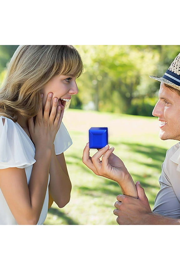 LED Black Ring Box For Proposal Wedding Engagement Birthday Valentine Day Christmas LED Ring Jewelry Gift Box With Light For Men For Women For Gi/house/A Gift