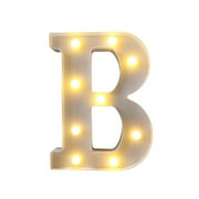 Fasiaou LED Marquee Letter Lights Sign, Light Up Alphabet Letter for Home Party Wedding Decoration B