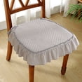 thumbnail image 1 of Fasiaou Lace Ruffle European Chair Pad Cushion for Dining Chairs,Non Slip Square Flannel Face for Dining Chair Adornment Chair Pad with Fixed Rope,C, 1 of 6