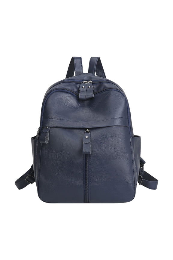 Leather Laptop Backpack for Women, Travel Backpack Purse, Professional College Business Work Bag,Blue