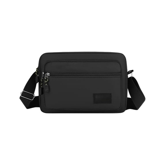 Fasiaou Men's Corduroy Crossbody Chest Bag with Adjustable Strap for Hiking Travel and Outdoor Sports As A Multipurpose Lightweight Daypack,Black