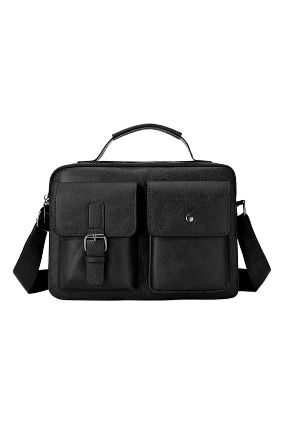 Messenger Bag for Men, Briefcases Lightweight Men's Laptop Bag Water Resistant Crossbody School Satchel Bags Computer Work Office Bag with Shoulder Strap,Black