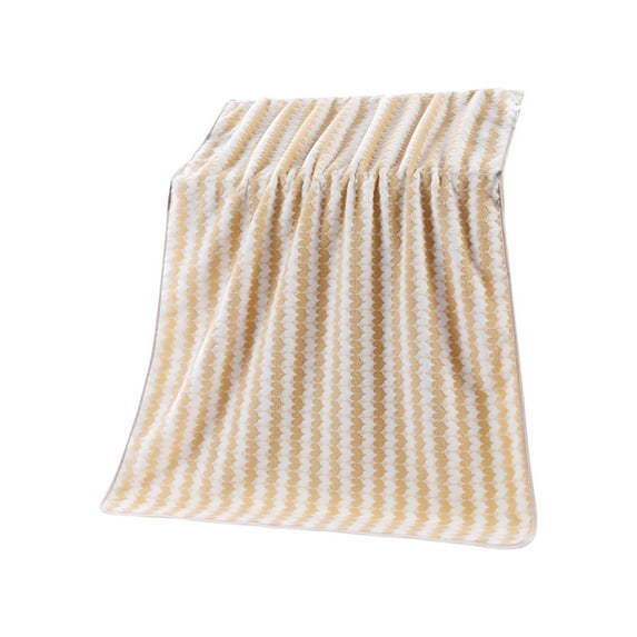 Fasiaou Microfiber Bath Towels Large Waffle Bath Towels for Body, Highly Absorbent, Super Soft, Lint Free Fluffy Shower Towel for Bathroom, Gym, Lightweight Towel,Yellow