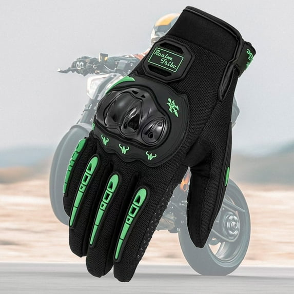 Fasiaou Motorcycle Gloves for Men, Touchscreen Riding Gloves with Shell, Anti-Slip Dirt Bike Gloves for Motorbike, Racing, Cycling, Dirt Bike, ATV, UTV, Motocross, BMX, Camping, Hiking, Hunting