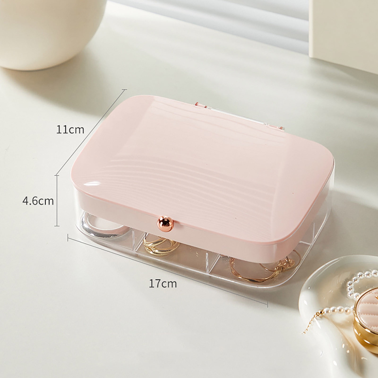 Fasiaou Multi Layer Jewelry Storage Box Multi Compartment Large