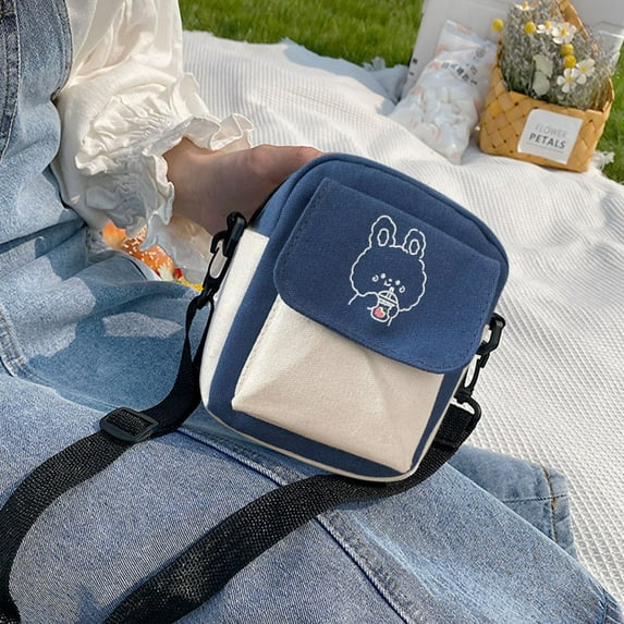 Fasiaou New Student Small Capacity Casual Canvas Bag Xiaoqing New Crossbody Bag/house/A Gift