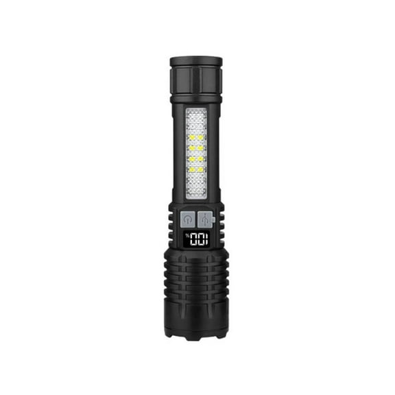 Fasiaou New Upgraded Rechargeable Digital Display Strong Light Hand Grip Light Multi Functional Outdoor Dedicated Telescopic And Variable Focus Flashlight/House/Fathers Day Gifts