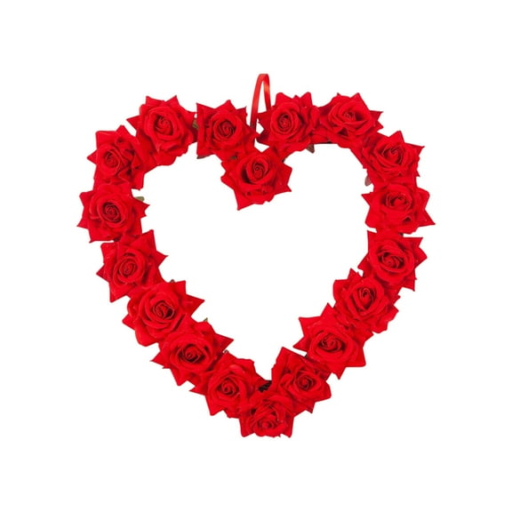 Fasiaou Party Decorations Supplies and Valentines Day Heart-shaped Garland for Front Door Wreaths Decor for Birthday Party Home Indoor Bedroom Wedding Decorations,As Show