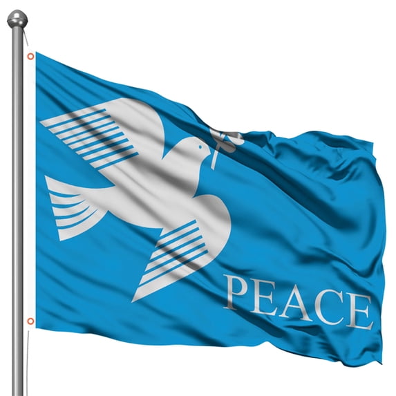 Fasiaou Peace Flag Peace Dove Flags Banner for Outdoor Celebrations Home Garden Porch Party Decoration Flags with Sturdy Grommets Precision,E