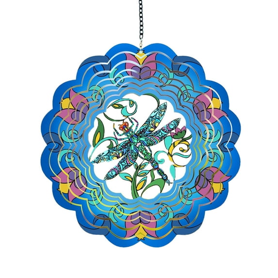 Fasiaou Peacock Rotating Wind Chimes For Outside Metal Hanging Decorations Gift Colorful Wind Bell For Home Tree Ornaments/House/Fathers Day Gifts