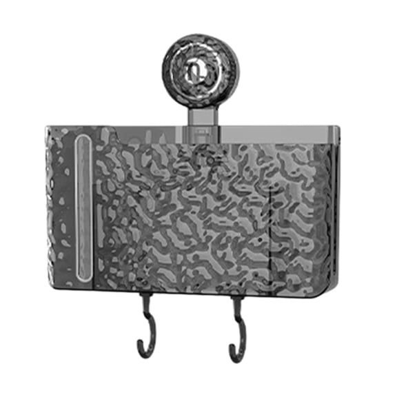 Fasiaou Plastic Hanging Baskets for Shower, Hanging Basket Organizer with Hooks, Rectangle Small Hanging Storage Basket,Gray