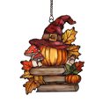 thumbnail image 1 of Fasiaou Pumpkin Fall Leaves Acrylic Suncatcher Stained Glass Effect Window Car Hanging Christmas Ornament Indoor Outdoor Decor Garden Sun Catcher Panel for Thanksgiving Lover for Women Mom Grandma,D, 1 of 5