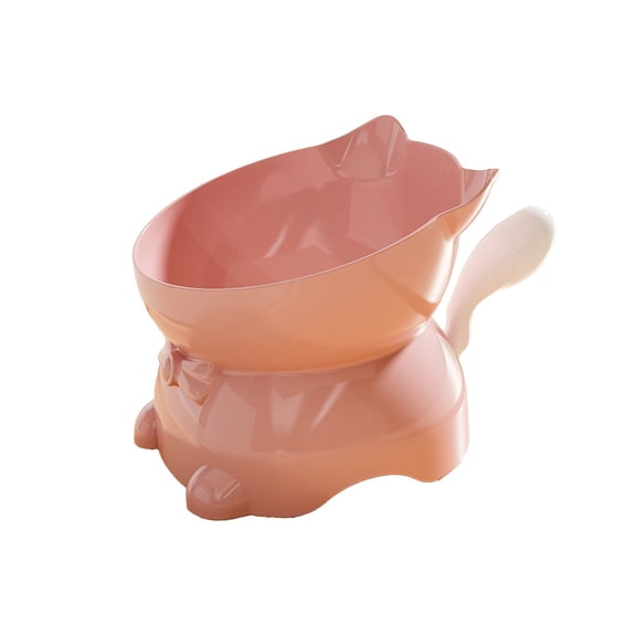 Fasiaou Raised Cat Bowl, No Spill Cat Water Bowl with Anti Slip Band, Elevated Porcelain Pet Bowl Protect Pet's Spine, Large Capacity Pet Water Bowl,Pink